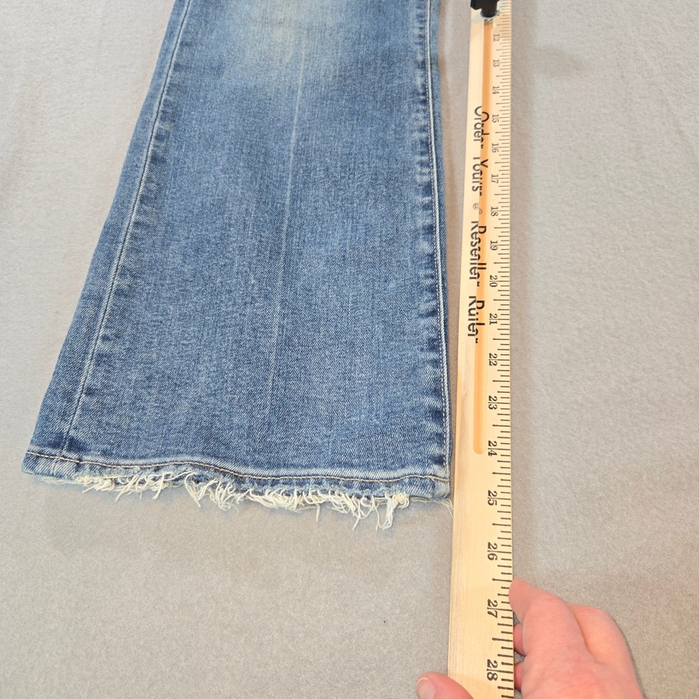 Pistola Flare Jeans Women 30 Blue High Rise Distressed Raw Hem P00016088SJ‎ - Picture 8 of 11